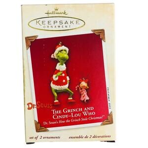 Hallmark Keepsake Grinch and Cindy Lou Who Ornament with Box